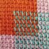 Tunisian crochet pillow/Hakket pude med firkanter