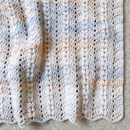 Puff Ripple Baby Blanket Pattern