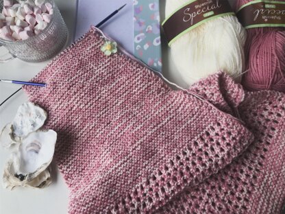 Simple Knit Lace Shawl
