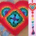 Happy Hippie Rainbow Hearts Applique Pendant