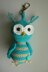 Turquoise owl - key chain