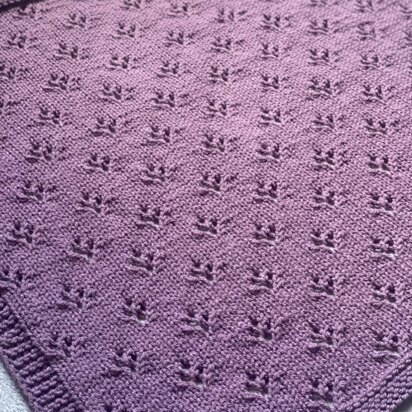 Chunky Eyelet Baby Blanket - knitting pattern