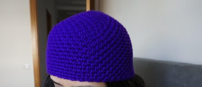 Linen stitch short beanie