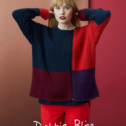 Debbie Bliss Cropped Cardigan With Deep Rib PDF at WEBS