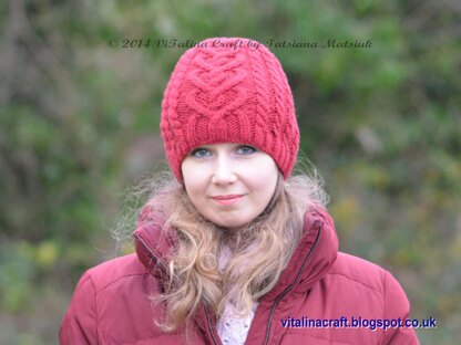 Valentine Cable Hat