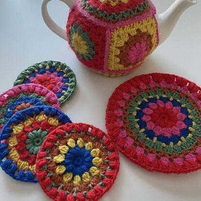 Grandma Tea Cosy with coasters