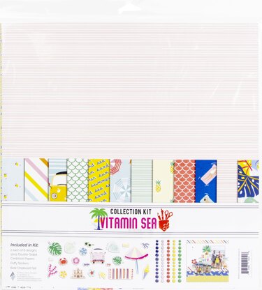 Foundations Decor Fancy Pants Designs Collection Kit 12"X12" - Vitamin Sea