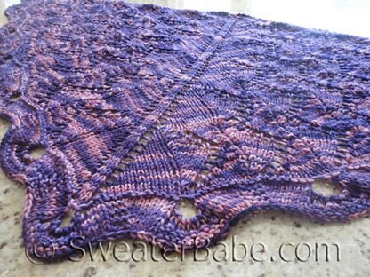 #152 Violet Zig Zag Shawl