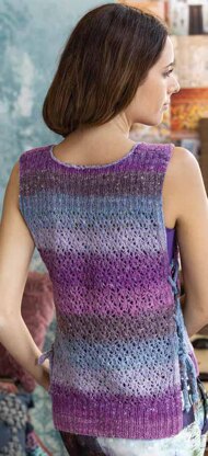 Side Lace Vest in Noro Geshi - 13 - Downloadable PDF