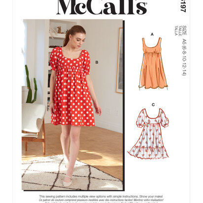 Sewing Pattern for Womens Dress, Mccalls Pattern M8252, NEW