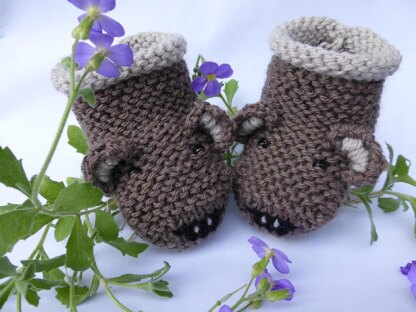 Teddy Bear Baby Booties