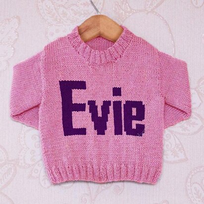 Intarsia - Evie Moniker Chart - Childrens Sweater