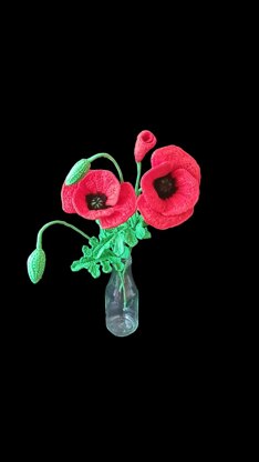 Crochet Poppy flowers