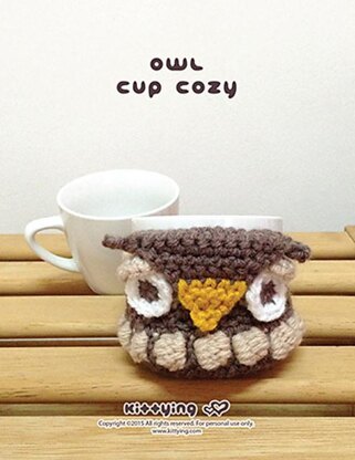 Owl Apple Cozy and Owl Cup Cozy