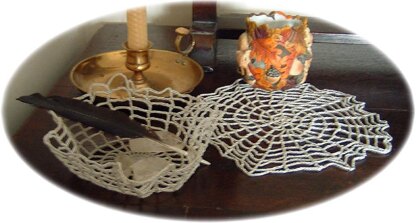 Spider's web doily and bowl