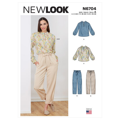 New Look N6704 Misses' Top and Pull-On Pant N6704 - Paper Pattern, Size A (8-10-12-14-16-18-20)