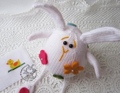 Easter white rabbit