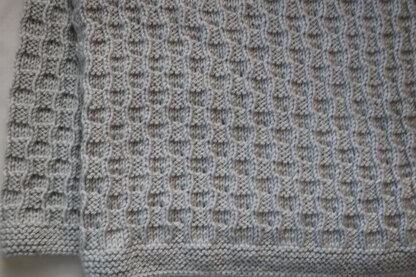 Stormy Gray Reversible Baby Blanket.