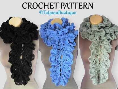 Crochet Ruffle Scarf