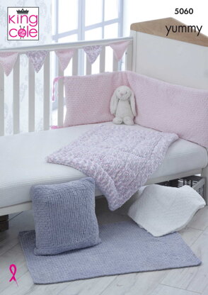 Cot Bumber, Cot Cover, Blanket/Rug, Cushion & Bunting in Cole Yummy - 5060 - Downloadable PDF