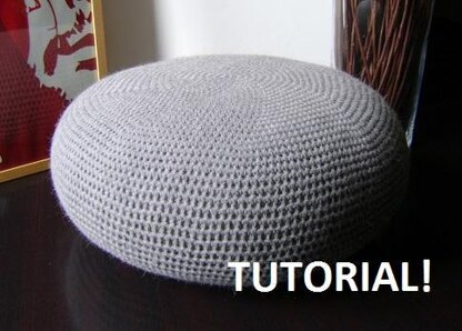 3 Crochet Pouf Floor Cushion/Footstool Tutorials and 1 Pouf Pattern