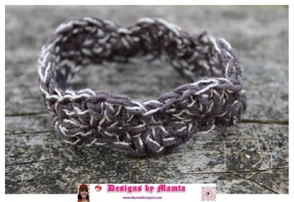 Crochet Scalloped Bangle Bracelet Unique Jewelry
