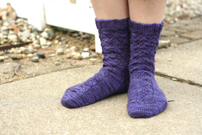Sleepwalker Socks in Dream in Color Smooshy with Cashmere Solids