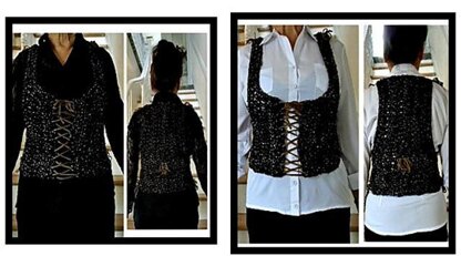 960- Laced Crochet Vest