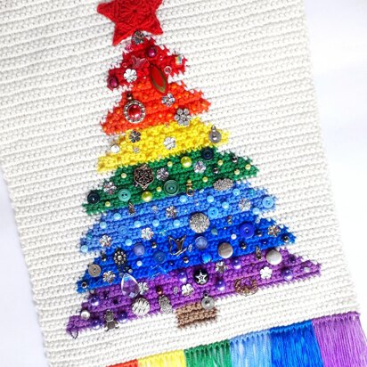 Wall hanging rainbow tree