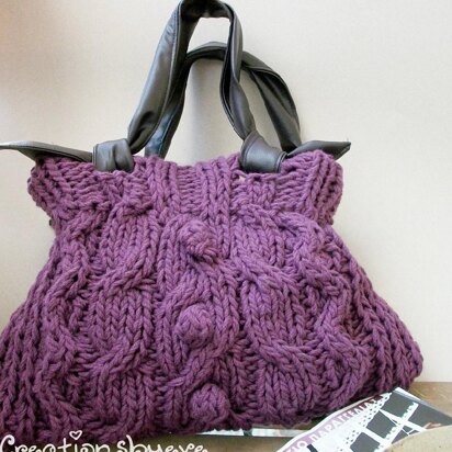 Cables and bobbles handbag