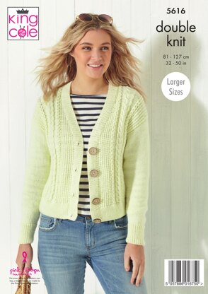 Ladies Cardigans in King Cole Paradise Beaches DK  - 5616 - Downloadable PDF