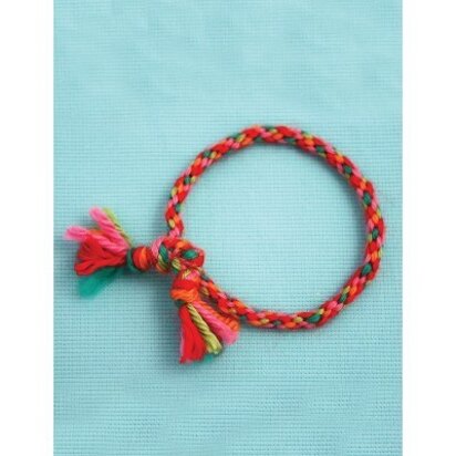 Kumihimo Friendship Bracelet in Bernat Satin