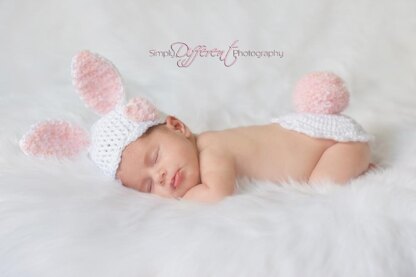 Newborn Bunny Hat and Bottom Cover