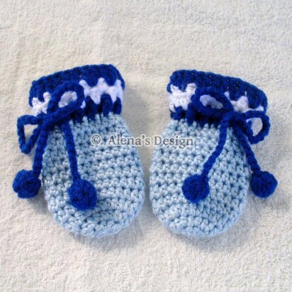 Blue Baby Mittens