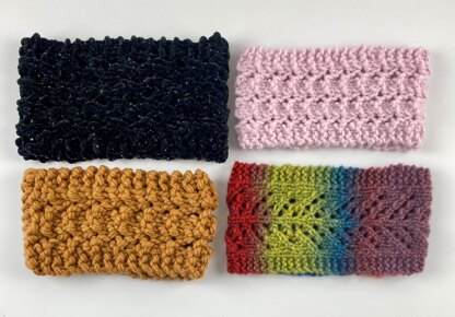 4 lace knit headbands