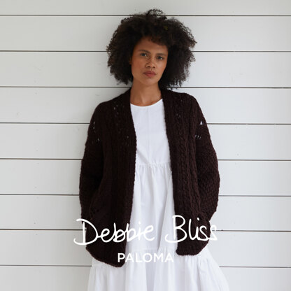 Salthouse Cardigan - Knitting Pattern For Women in Debbie Bliss Paloma