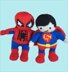 Batman, superman, spiderman, Robin soft toys