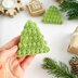 Christmas crochet garland no sew pattern Gingerbread house and  mini Christmas tree decorations Amigurumi pattern ornament