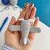 Airplane crochet pattern keyring Amigurumi pattern Crochet Bag charm keychain Car mirror hanger