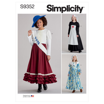 Simplicity Girls' Costumes and Face Covers S9352 - Sewing Pattern