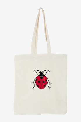 Seven Spot Lady Bug  in DMC - PAT0681 -  Downloadable PDF