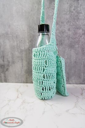 Water Bottle Holder with Phone Pocket