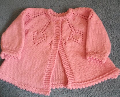 Sunray Yoke Baby Sweater (Knit)