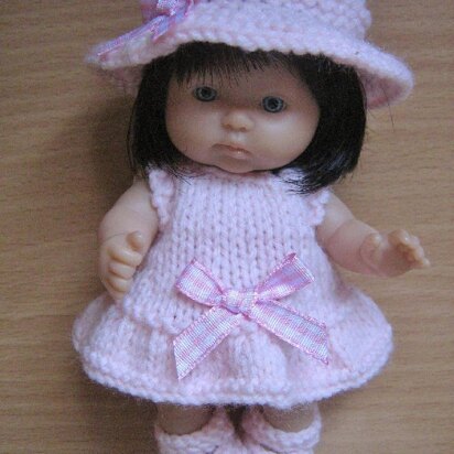 5" Berenguer Doll Sunday Best Outfit