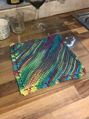 stripy dishcloth