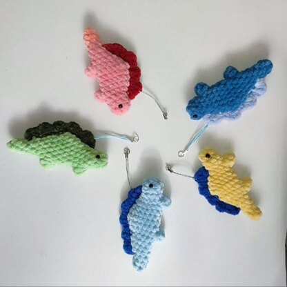 Crochet Pattern Dinosaur Amigurumi Keychain