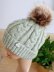 Easy Cable Brimmed Beanie Hat Womens Mens Chunky Yarn