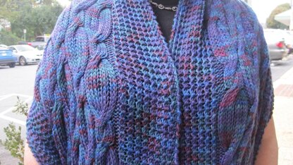 Warm Tahoe Pocket Shawl