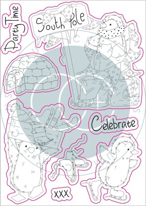 Craft Consortium A5 Clear Stamps - Polar Playtime