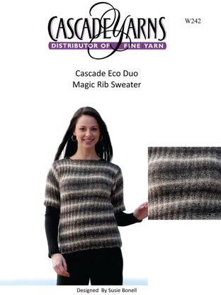 Magic Rib Sweater in Cascade Eco Duo - W242